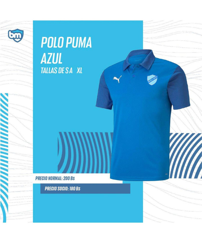 Polo Puma azul eléctrico